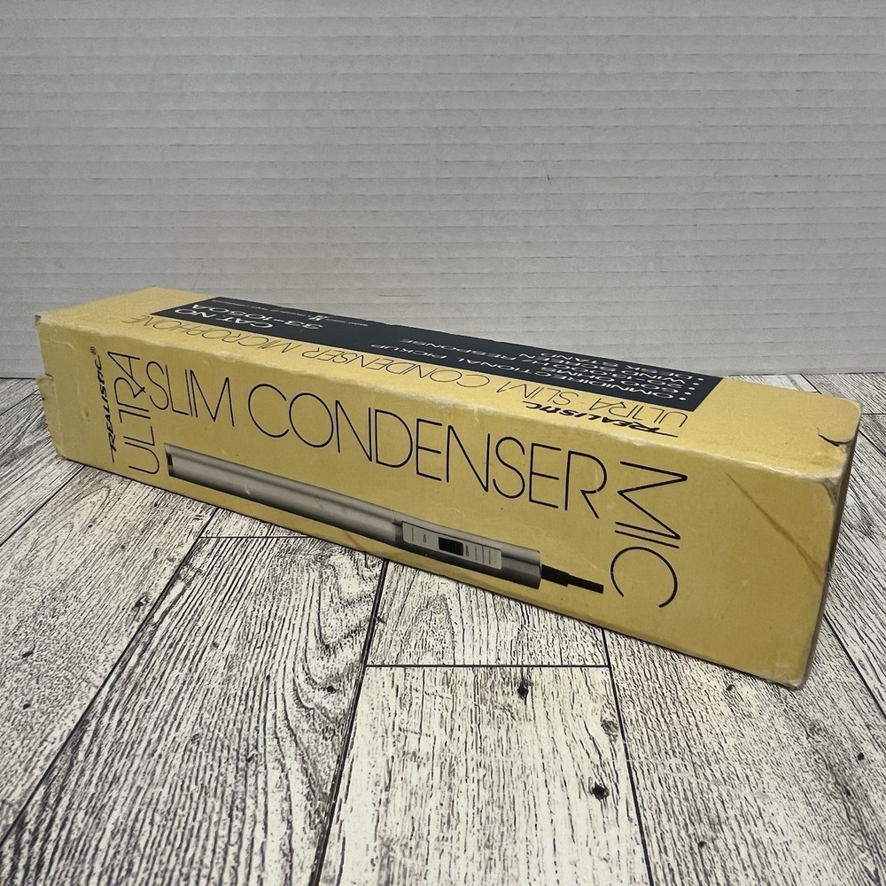 Vintage Realistic 33-1050A Ultra-Slim Condenser Microphone Radio Shack w/ Box